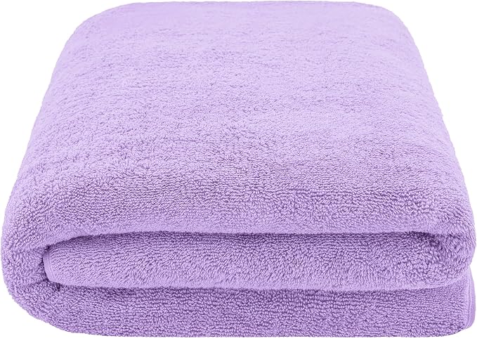 Cotton Paradise 100% Cotton Turkish Towel, Soft Absorbent Quick Dry, 40x80 Oversized Bath Sheet Towel, Lilac