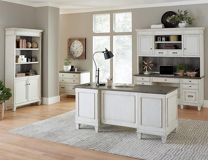 Martin Furniture Double Pedestal Desk, White