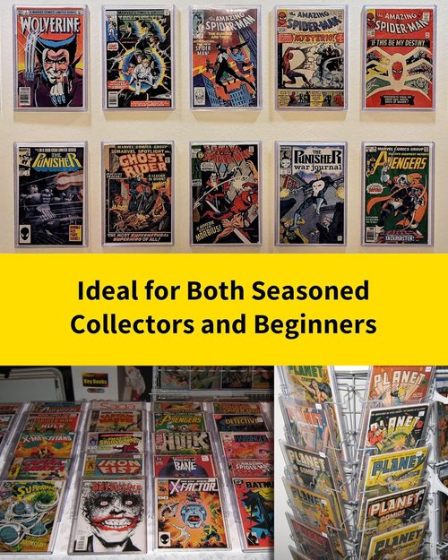 Comic Book Top Loaders - Hard Case Protector Sleeves for Silver Age & Current Comics | 10 Pack