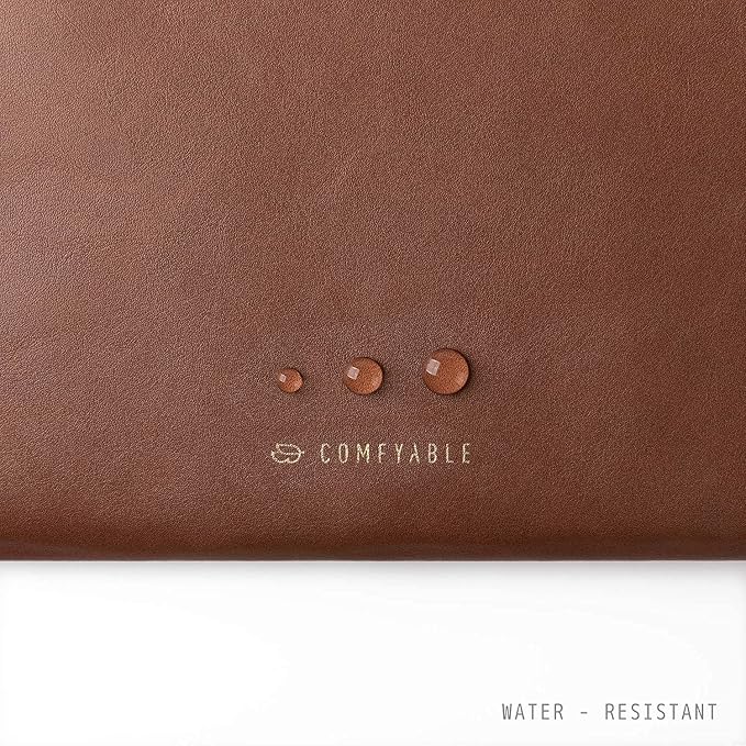 Comfyable Slim Protective Laptop Sleeve 15 Inch 14 Inch, PU Leather Bag Compatible with 15" MacBook Air (Snug Fit) M4 2025 & 14" MacBook Pro M4 (Loose Fit), Computer Case for Mac, Brown
