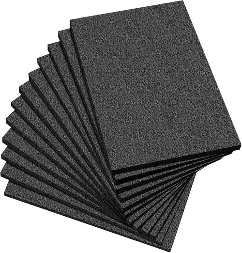 Frienda Polyethylene Foam Sheet - 12 Pcs Thick Black Packing Inserts | Customizable 12" x 8" x 0.5" for DIY Projects