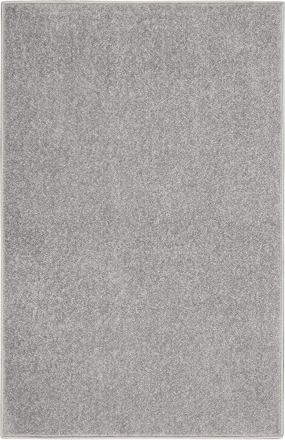 Nourison Home Nourison Essentials Silver Grey 2' x 4' Area Rug - Easy Clean, Non Shedding, Bed Room, Living Room, Dining Room, Kitchen (2' x 4')