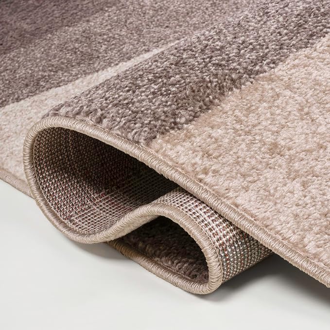 JONATHAN Y Prism Geometric Striped Beige/Brown Indoor Area Rug 8x10, Modern, Coastal, Easy-Cleaning for Living Room, Bedroom, Kitchen, Pet Friendly, Non-Shedding (DZC101C-8)