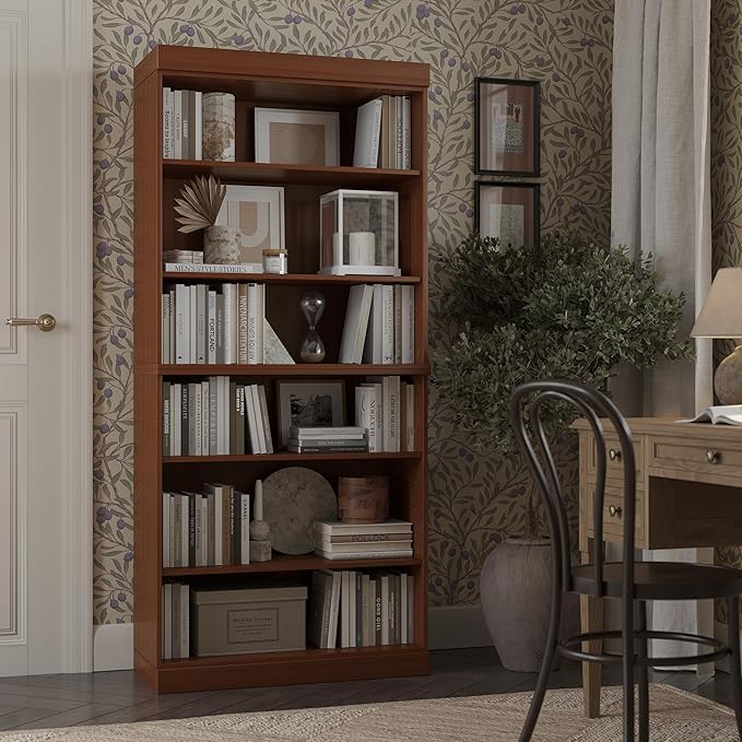Palace Imports Solid Wood Bookcase – Stackable Modular 6-Tier Bookshelf - 71.5" Tall x 32" Wide – Mocha, Open Display Shelf for Living Room, Office, Renewable 100% Eco-Friendly Wood, Made in Brazil