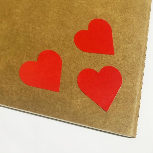 Red Heart Stickers Labels - 1200 Pack | 1-Inch Size - Perfect for Crafts and Gifts