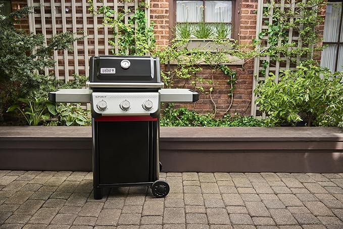Weber Spirit E-310 Liquid Propane Gas Grill for Outdoor Cooking and BBQ, 3 Burners, Black