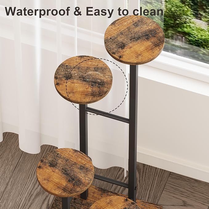 5 Tier Plant Stand Indoor, Corner Plant Shelf, Plant Shelves Organizer, Flower Stand for Multiple Plants, Tall Wood Plant Shelf Holder for Indoor, for Living Room, Balcony GPS108RB