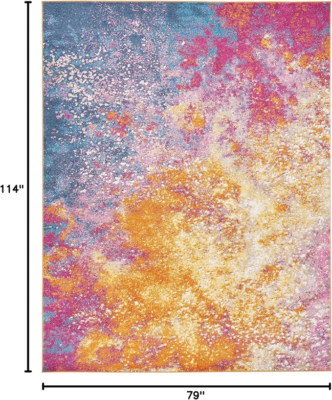 Nourison Home Passion 7' x 10' Multicolor Fabric Modern Area Rug (7' x 10')