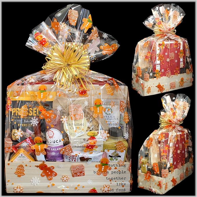 AnapoliZ X-Large 24' x 30' Crystal Clear Cellophane Bags - 10 Pcs, 2.5 Mil Thick, Perfect for Christmas Gifts & Baskets