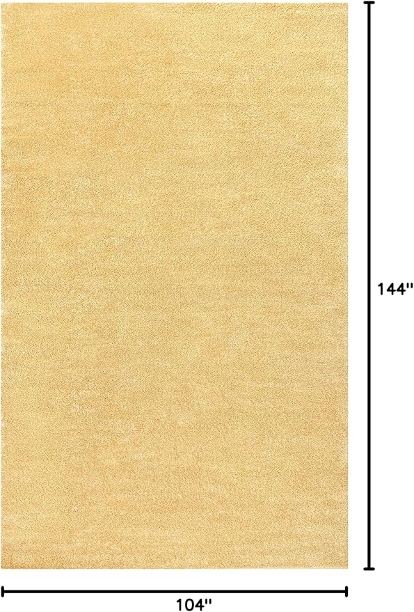 JONATHAN Y Haze Solid Low-Pile Mustard Indoor Area Rug 9x12, Coastal,Bohemian,Minimalist,Classic, Easy-Cleaning for Living Room,Bedroom,Kitchen,Pet Friendly,Non-Shedding (SEU100B-9)