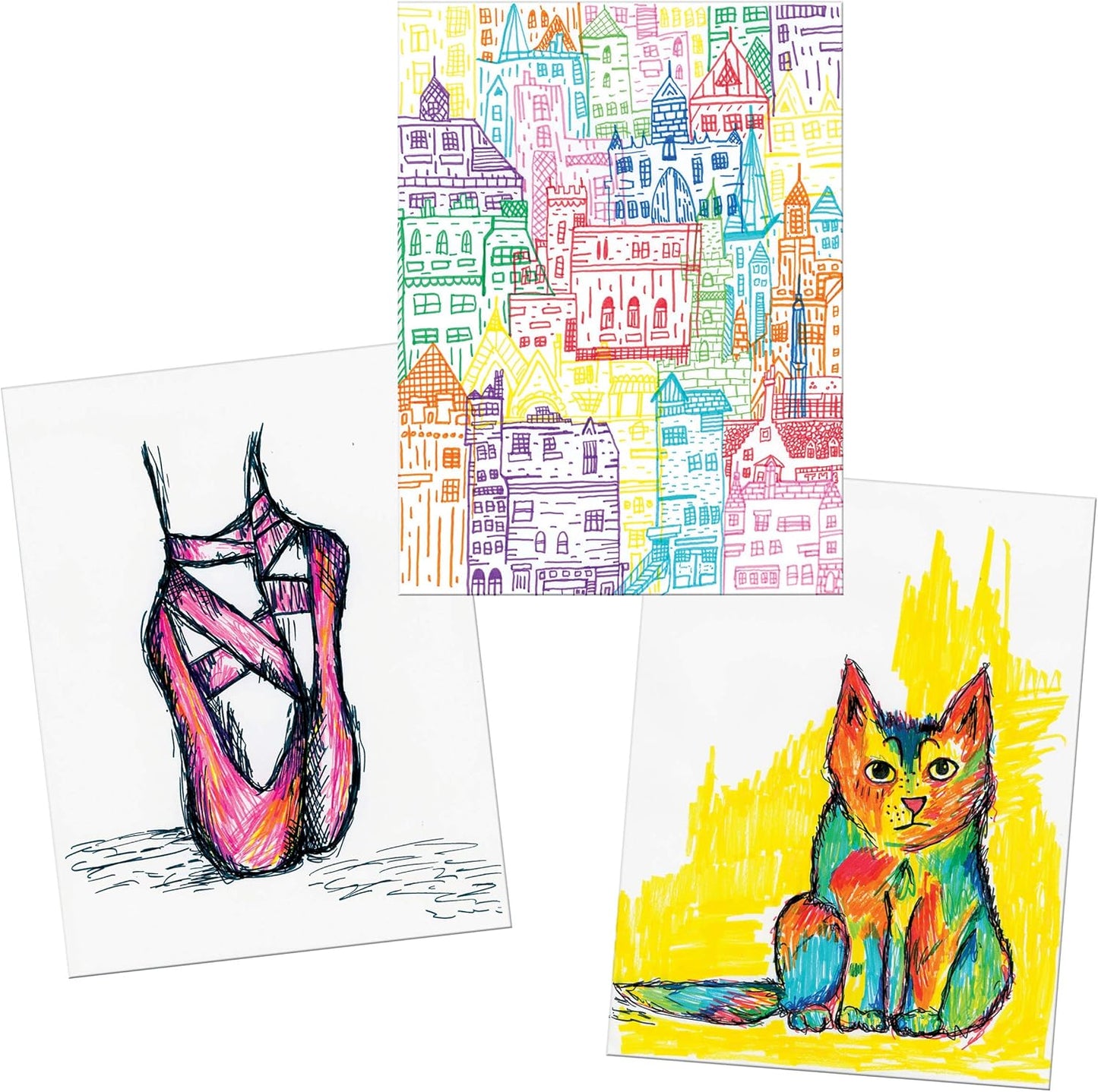 UCreate Art Paper Set - 4 Pads of White Drawing & Sketch Paper | 9" x 12" for Markers & Paint