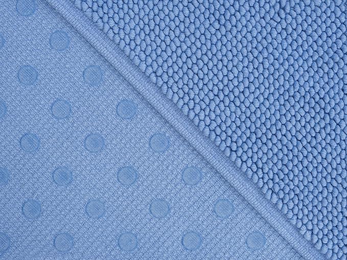 Cotton Paradise 100% Cotton Turkish Bathmat Rug, Soft Absorbent Quick Dry Non Slip, 17x24 Bathmat Rug, Sky Blue