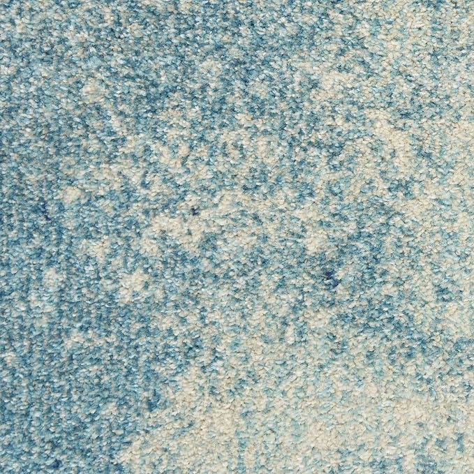 Nourison Home Passion Navy/Light Blue 1'10'' x 6' Area-Rug, Modern, Abstract, Easy-Cleaning, Non Shedding, Bed Room, Living Room, Dining Room, Kitchen, (6' Runner)