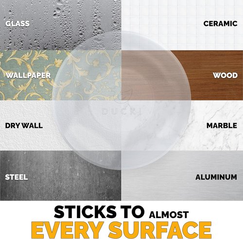 Ducki Door Wall Bumper Protector - Self-Adhesive Shield to Prevent Damage & Noise | 8 Pack Clear