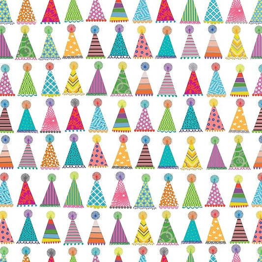 Jillson Roberts Bulk Gift Wrap, Everyday Gift Wrapping Supplies, Party Hats, 1/4 Ream 208 feet x 30 inches