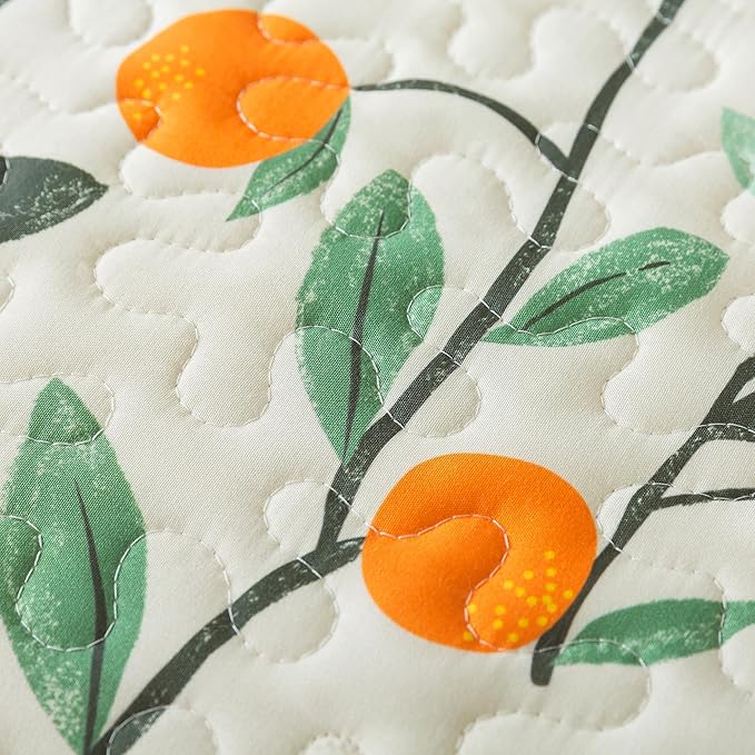 HoneiLife Floral Quilt King Size - Wildflower Bedspreads 3-Piece, Fruit Quilt Sets for King Beds, Microfiber Coverlets Botanical Bed Cover King Quilt Bedding Sets for All Season Use