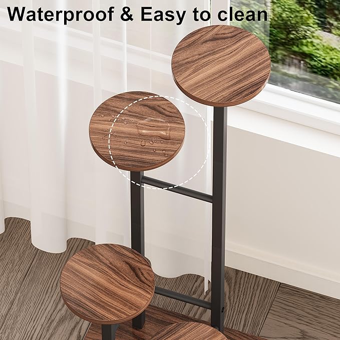 5 Tier Plant Stand Indoor, Corner Plant Shelf, Plant Shelves Organizer, Flower Stand for Multiple Plants, Tall Wood Plant Shelf Holder for Indoor, for Living Room, Balcony GPS108DR
