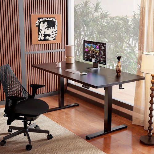 ErGear Electric Standing Desk - Height Adjustable Sit-Stand Desk, 40 x 24 Inches, Memory Function, Black