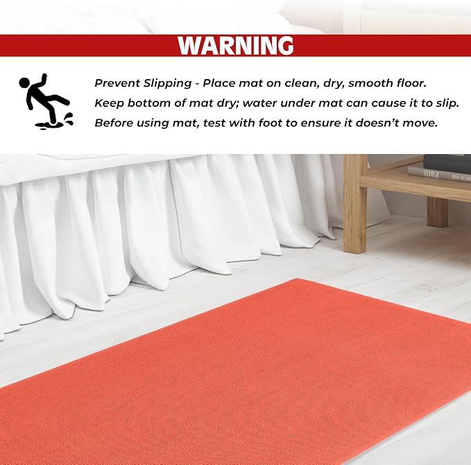 Cotton Paradise 100% Cotton Turkish Bathmat Rug, Soft Absorbent Quick Dry Non Slip, 20x34 Bathmat Rug, Coral