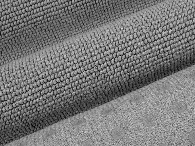 Cotton Paradise 100% Cotton Turkish Bathmat Rug, Soft Absorbent Quick Dry Non Slip, 20x34 Bathmat Rug, Light Grey
