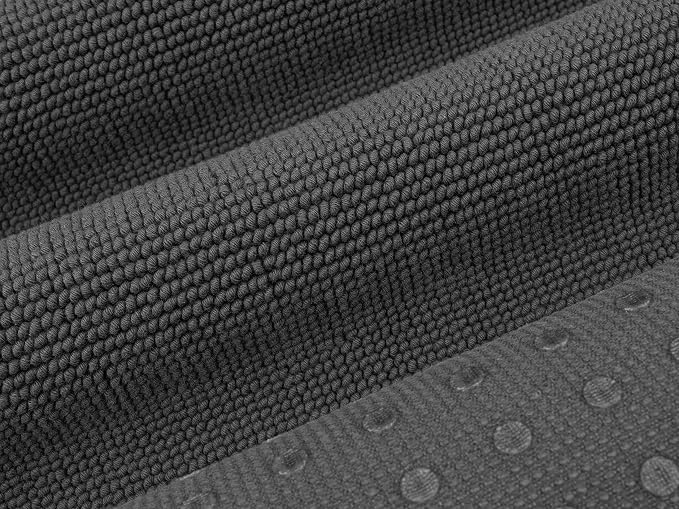 Cotton Paradise 100% Cotton Turkish Bathmat Rug, Soft Absorbent Quick Dry Non Slip, 17x24 Bathmat Rug, Dark Gray