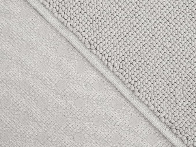 Cotton Paradise 100% Cotton Turkish Bathmat Rug, Soft Absorbent Quick Dry Non Slip, 17x24 Bathmat Rug, Silver Grey