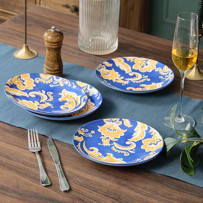 Plates and Bowls Sets Ceramic Dinnerware Sets Plate Set Porcelain Dishes Set for 4 Dinner Plates