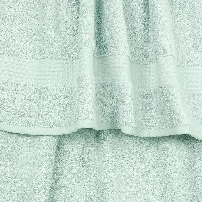 Cotton Paradise 100% Cotton Turkish Towel Set, Soft Absorbent Quick Dry, 4 Piece Hand Towel Set, Mint Green