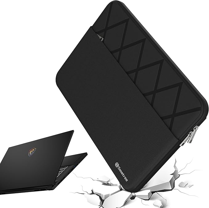 Smatree 15.6 inch Laptop Sleeve for MSI Creator 15 A11/A10, Stealth 15M/15, Alpha 15 A4DEK/A3DD, Stealth GS66 12U/11U/10U/10S, WS66 11U/10T, Delta 15 A5EFK, Laptop Case with Pocket, YKK Zipper (E619)