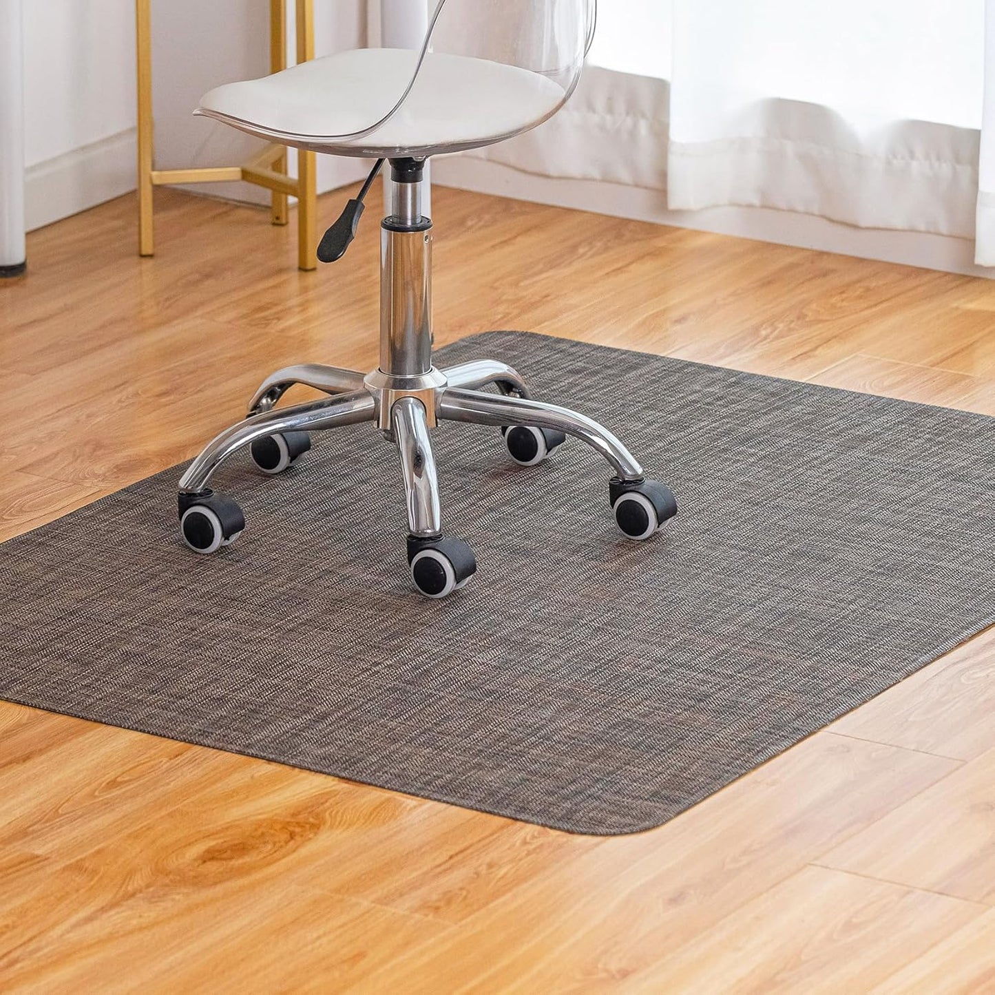 Skiennix Office Chair Mat - Non-Slip Heavy Duty Floor Protector for Hardwood & Tile - 36" x 48" (Dark Walnut)
