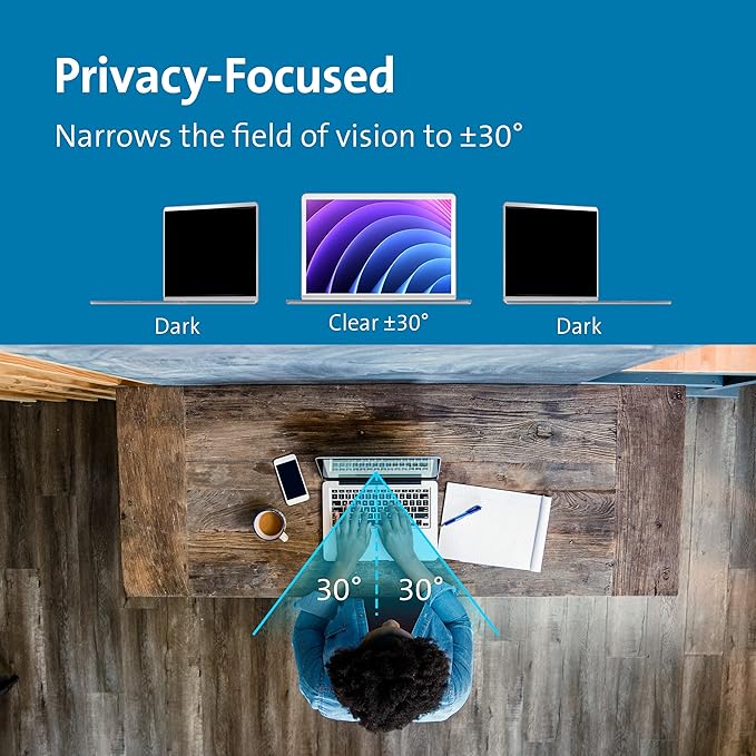 Kensington MagPro™ 13.3" (16:9) Magnetic Privacy Screen for Laptop, Removable 16:9 Laptop Privacy Filter, Anti-Glare, Blue Ray Reduction, Compatible with HP/Dell/Acer/Asus/Samsung/Lenovo (K58351WW)