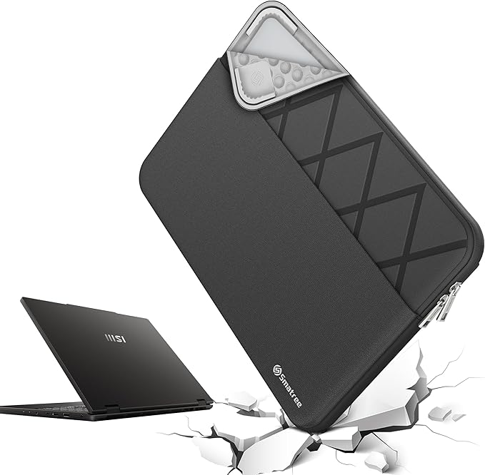 Smatree 15.6 inch Laptop Sleeve for MSI Gaming Laptop Pulse 15/Crosshair 15/Bravo 15/Alpha 15/WF66, MSI Protective Computer Case with Accessory Pocket, YKK Zipper, Patented Super Corner Design (E601)