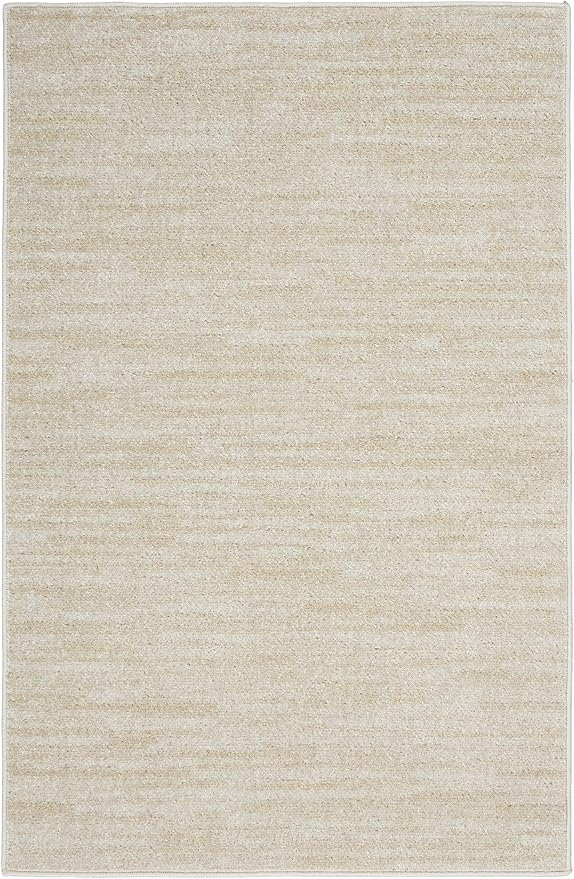 Nourison Home Nourison Essentials Ivory Beige 2' x 4' Area Rug - Easy Clean, Non Shedding, Bed Room, Living Room, Dining Room, Kitchen (2' x 4')