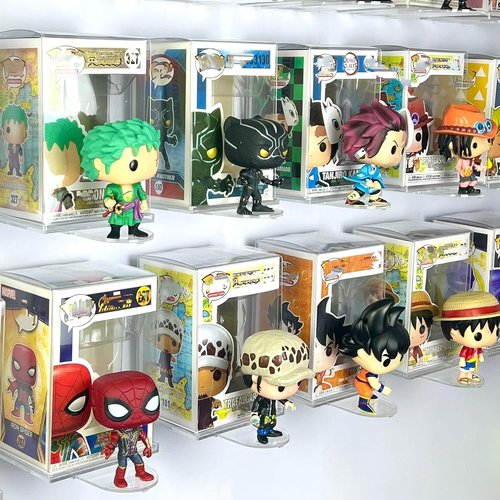 Collapsible Acrylic Shelf by Funko Pop - 10-Pack Display Case for Collectible Figures (4.5" x 3.5")