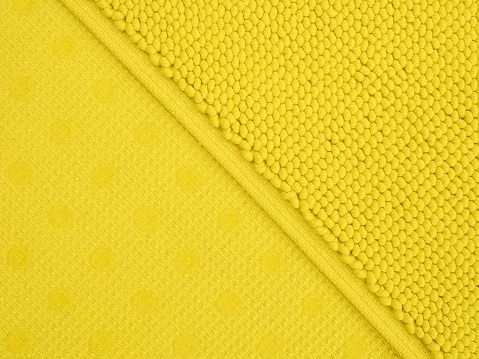 Cotton Paradise 100% Cotton Turkish Bathmat Rug, Soft Absorbent Quick Dry Non Slip, 17x24 Bathmat Rug, Yellow