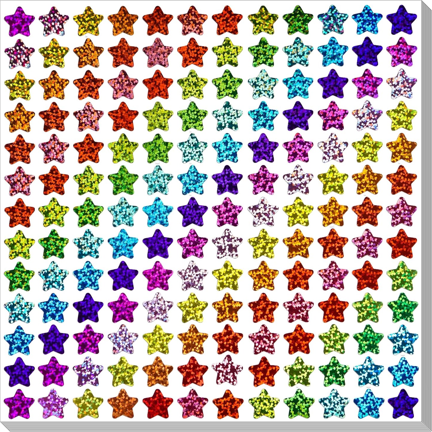 2340 Pack Holographic Star Stickers - Sparkly 0.6” Stars for Kids' Rewards | Classroom Supplies