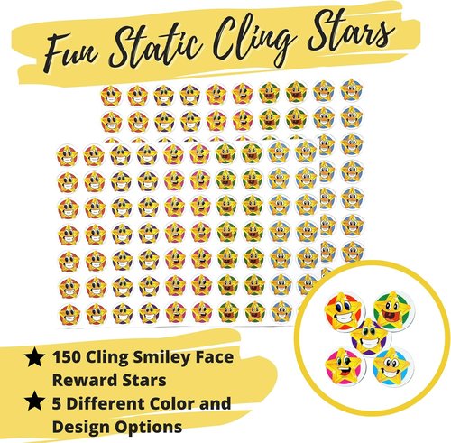 Kenson Kids We Can Do It! Customizable Dry Erase Incentive Chart - 14.5"x30" with Reward Smiley Face Stars