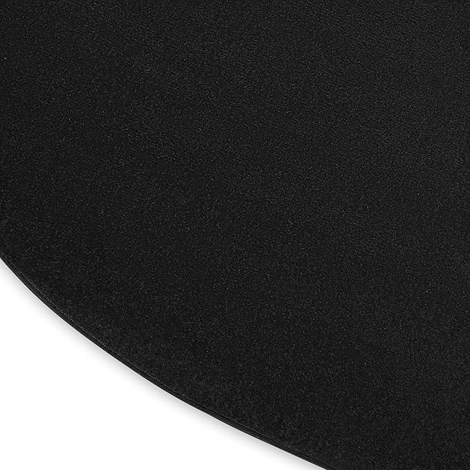 Nourison Home Nourison Essentials Black 4' x Round Area Rug - Easy Clean, Non Shedding, Bed Room, Living Room, Dining Room, Kitchen (4' x Round)