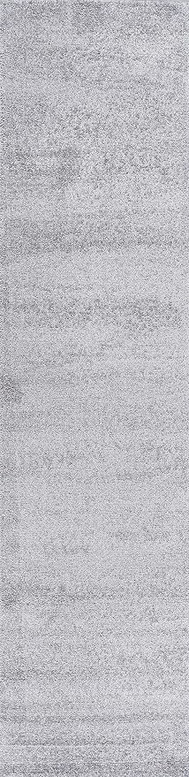 JONATHAN Y Haze Solid Low-Pile Light Gray Runner Rug 2x12, Coastal,Bohemian,Minimalist,Classic, Easy-Cleaning for Living Room,Bedroom,Kitchen,Pet Friendly,Non-Shedding (SEU100K-212)