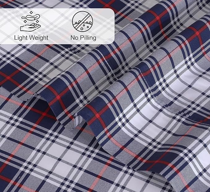 RUVANTI 100% Cotton California King Sheet Sets, 4 Pieces, Soft & Breathable Percale Weave Bedding, Deep Pocket 14", Hotel Standard, Crisp Cool Feel & Durable, Perfect Floral Sheets, Prussian