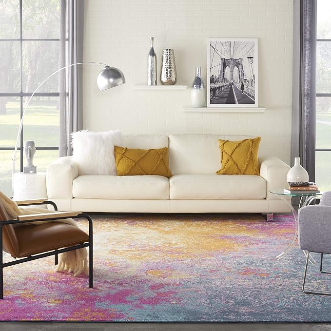 Nourison Home Passion Sunburst 10' x 14' Area Rug, Modern, Abstract, Easy-Cleaning, Non-Shedding, Bedroom, Living Room, Dining Room, Kitchen