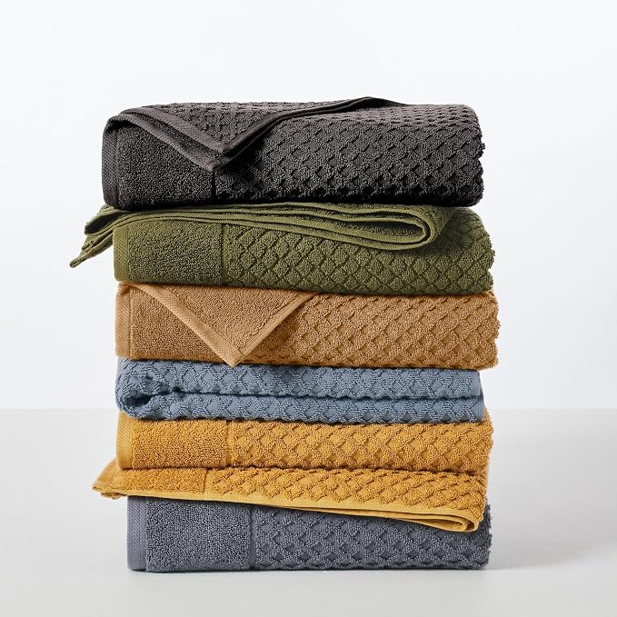 Great Bay Home Bath Towels - 100% Cotton 4 Pack 54x27 Bath Towel Set - Absorbent, Durable, Quick-Dry Towels for Bathroom (Mocha)