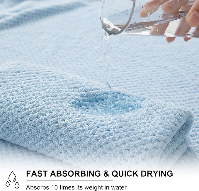 Extra Large Bath Towel Sheet Set 35x70 Inches - Oversized Bath Towels Set,Jumbo Large Microfiber - Quick Dry, Lightweight,Super Soft,Highly Absorbent Towel Set for Bathroom,Hotel,SPA,Pack of 4 (Blue)