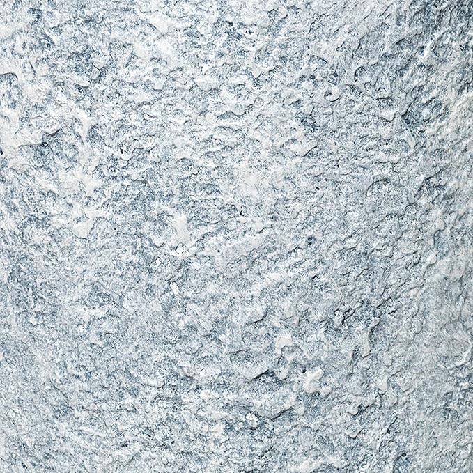 Blue Marble Effect Ceramic Vase-Textured Stone Finish Flower Holder-Modern Decorative Vase-Coastal Home Accent-Distressed Pottery-Tall Elegant Centerpiece [18" W X 8.5" H]