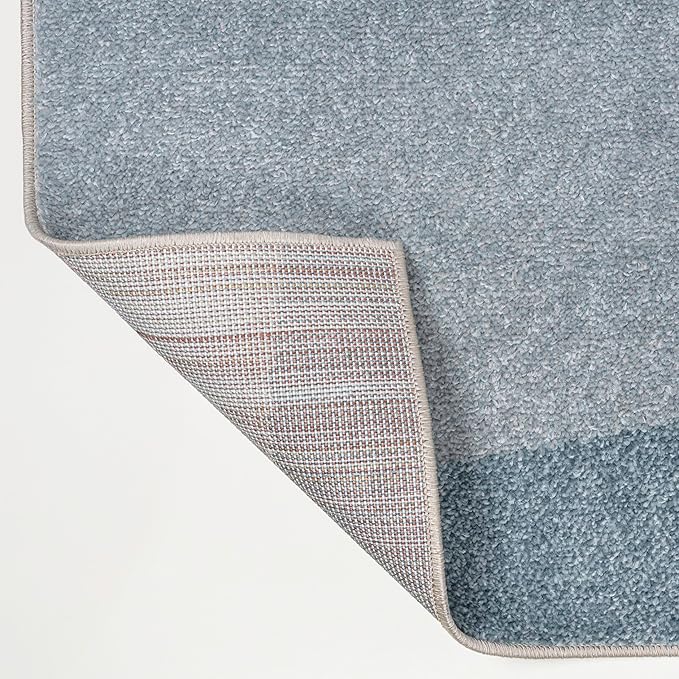 JONATHAN Y Prism Geometric Striped Indoor Area Rug 4x6, Blue/Cream/Gray, Modern, Coastal, Easy-Cleaning for Living Room, Bedroom, Kitchen, Pet Friendly, Non-Shedding (DZC101D-4)
