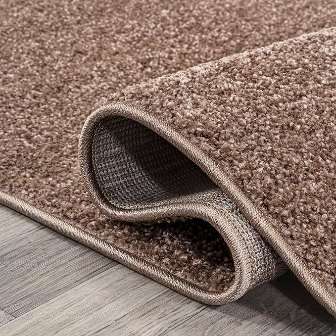JONATHAN Y Haze Solid Low-Pile Brown Indoor Area Rug 8x10, Coastal,Bohemian,Minimalist,Classic, Easy-Cleaning for Living Room,Bedroom,Kitchen,Pet Friendly,Non-Shedding (SEU100J-8)