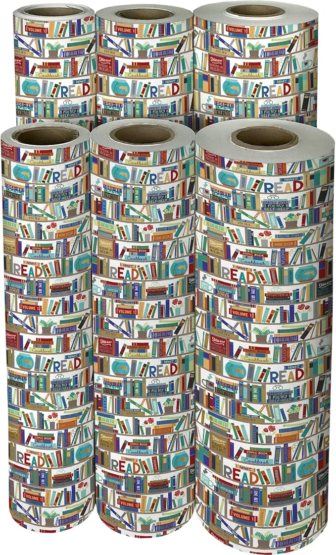 Jillson Roberts Bulk Gift Wrap, Everyday Gift Wrapping Supplies, Books, 1/2 Ream 417 feet x 24 inches