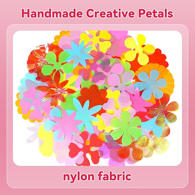 Unitour DIY Flower Bouquet Craft Kits，Arts and Crafts Flowers Market Toy for Kids，Birthday Gift for 4 5 6 7 8 9 10 Year Old Girl Boy (Flower Craft Kits Accessory Pack)
