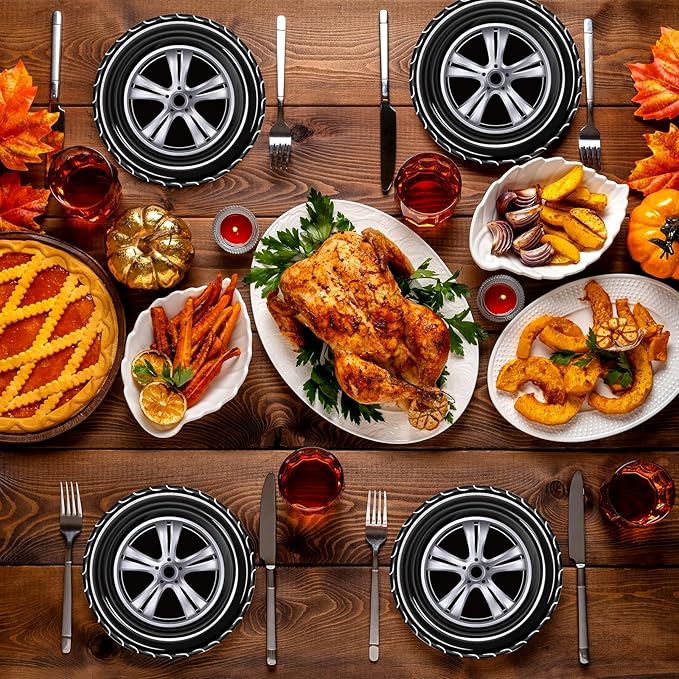 72 Pcs Race Car Paper Plates and Napkins - Disposable Party Plates and Napkins Tableware Set for Boys Birthday or Baby Shower (Race Car)