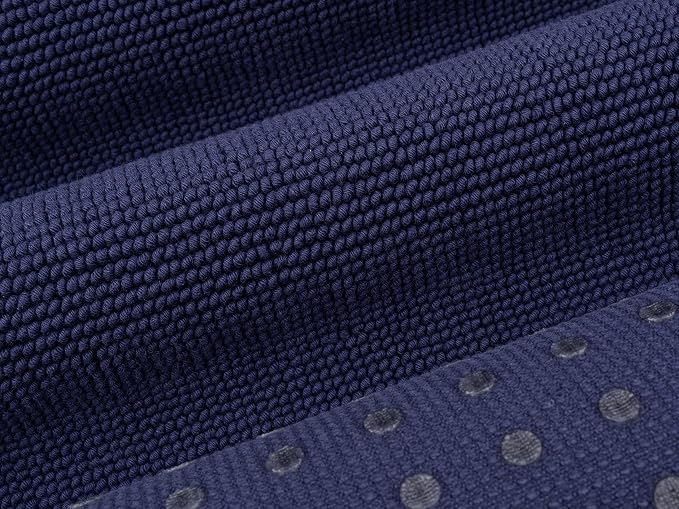 Cotton Paradise 100% Cotton Turkish Bathmat Rug, Soft Absorbent Quick Dry Non Slip, 20x34 Bathmat Rug, Navy Blue